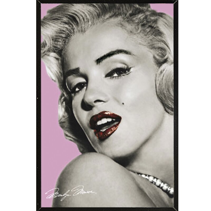 East Urban Home Marilyn Monroe Lips Framed Graphic Art Print Poster
